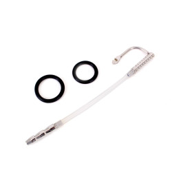 Kiotos Tige d'urètre percée Catheter Ribbed 21cm - Diamètre 9mm